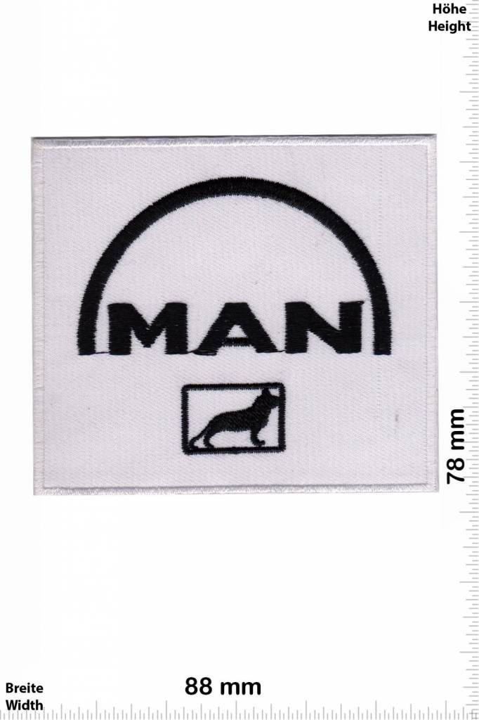 MAN MAN  - white  black - Logo