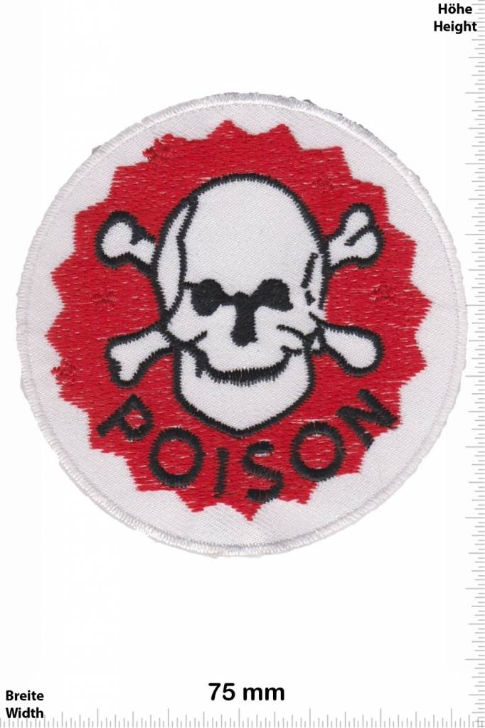 Poison Poison - Skull - Totenkopf -  Glam-Metal