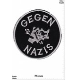 No Nazi Gegen Nazis - round- black