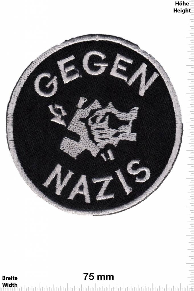 No Nazi Gegen Nazis - round- black