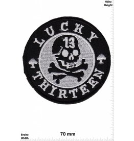 Lucky 13 Lucky Thirteen - 13  - Skull - black