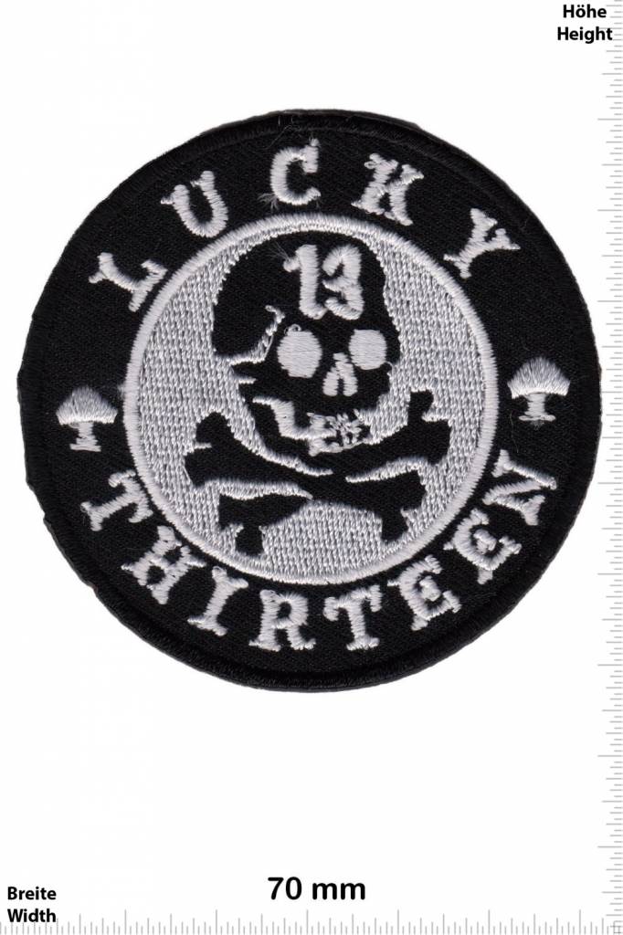 Lucky 13 Lucky Thirteen - 13 - Totenkopf - Skull - schwarz