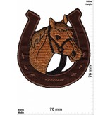 Pferd Horse with horseshoe - brown