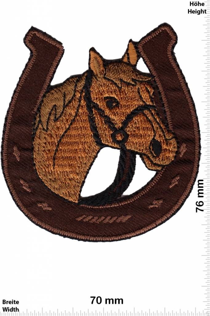 Pferd Horse with horseshoe - brown