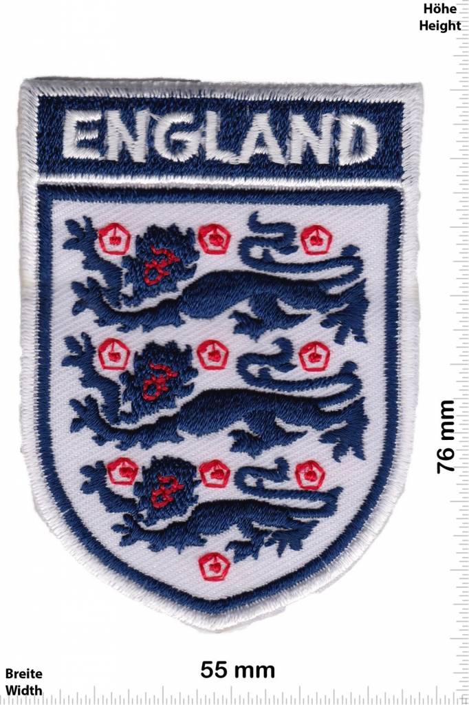 England, L'Angleterre, England Englische Fußballnationalmannschaft - weiss border - Soccer England UK - Fußball