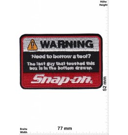 Snap-on  Snap-on Tools - WARNING - Werkzeug -- Motorsport