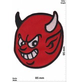 Teufel Roter Teufel - Smile - rot Devil head - Skull - Motorbike