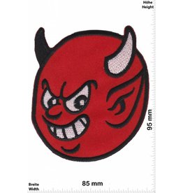 Teufel Roter Teufel - Smile - rot Devil head - Skull - Motorbike