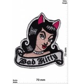 Bad Girl Bad Kitty - sexy Devil - Motorbike - Old School - Biker