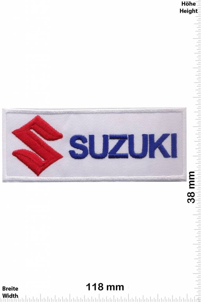 Suzuki SUZUKI - long - red black - Patch Portachiavi Adesivi -   - Il più grande Patch Negozio in tutto il mondo