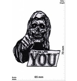 Love I not like YOU - Skull - Totenkopf -  Fun Biker Motorcycle  Kutte -