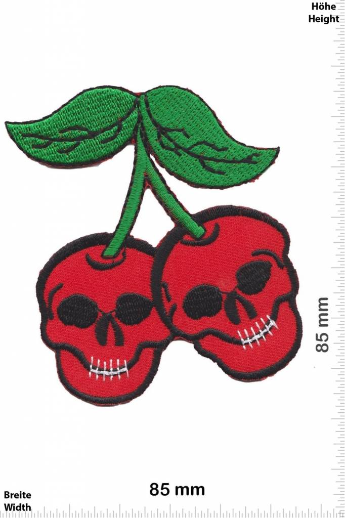 Oldschool Skull Cherry - Totenkopf Kirschen - Oldschool Biker  - Rockabilly