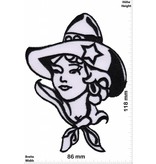 Cowgirl  Cowgirl - Cowboy Lady - black white