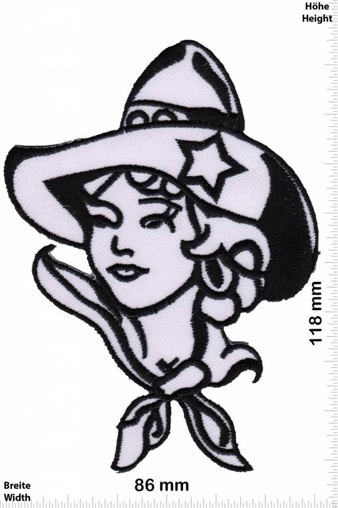 Cowgirl  Cowgirl - Cowboy Lady - black white