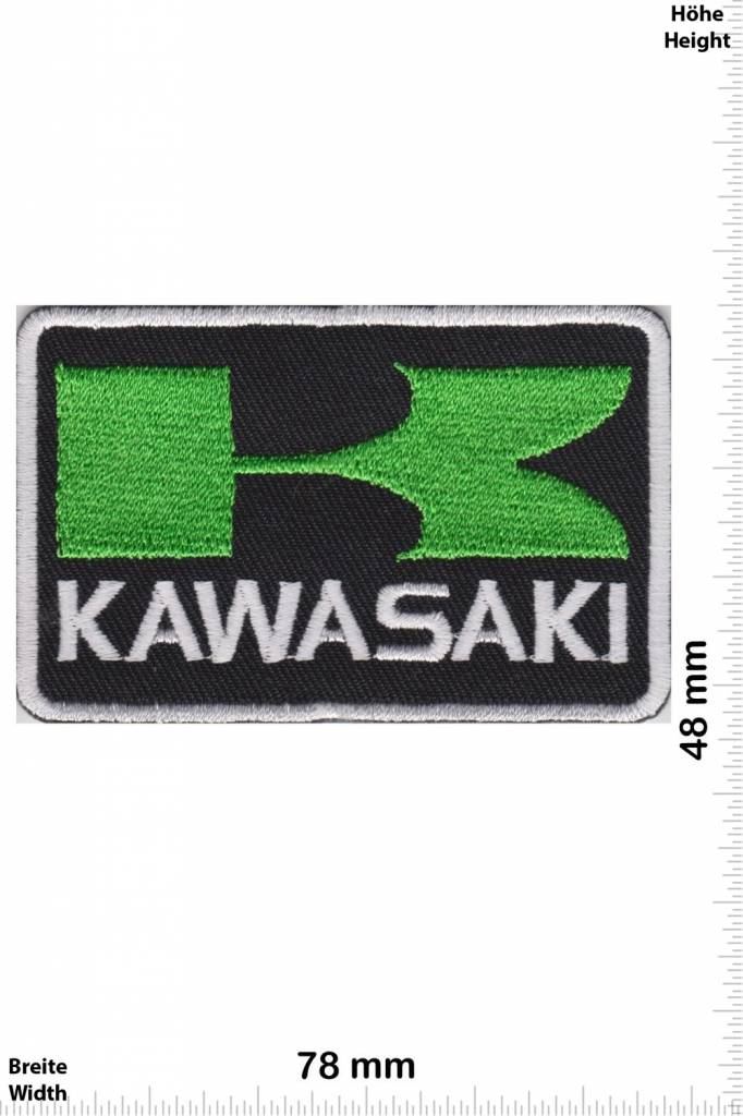 Kawasaki K - Kawasaki - schwarz grün - rechteck