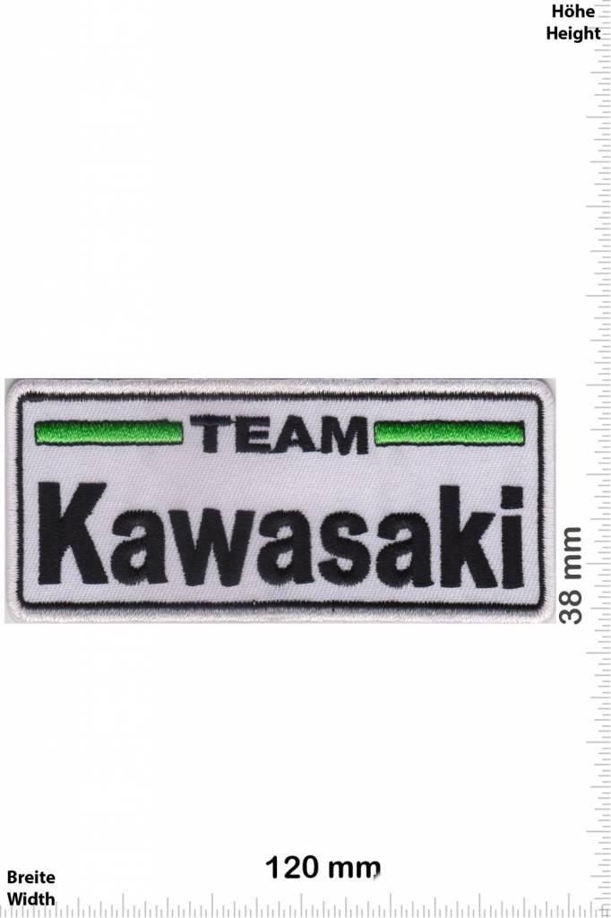 Kawasaki Team Kawasaki  - weiss schwarz - rechteck