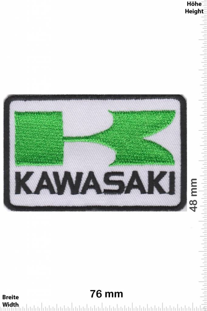 Kawasaki K - Kawasaki - weiss grün - rechteck