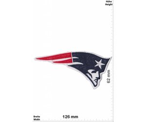 New England Patriots Patch, NFL Sports Team Logo, Size: 3.9 x 1.9 inches -  EmbroSoft