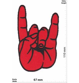 Oldschool Mudra - Metal Sign - Pommesgabel - rot