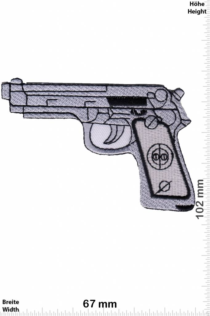 Pistole Gun -  silver - Pistol