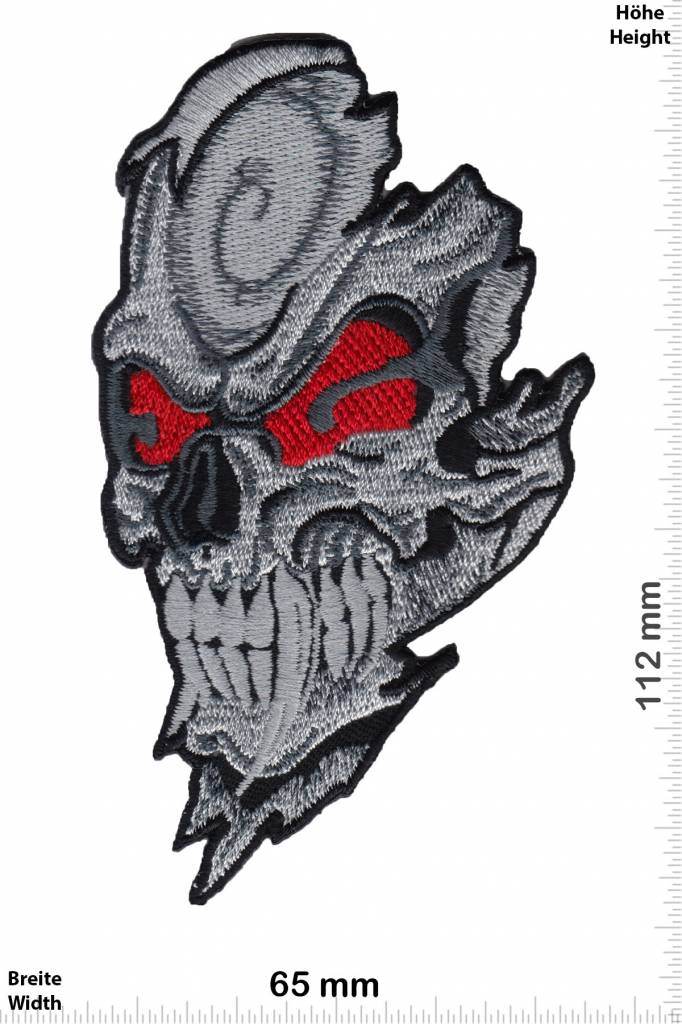 Totenkopf Skull - red eyes