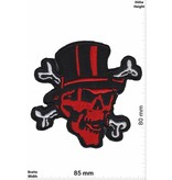 Totenkopf Skull - red silver