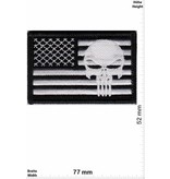 Punisher Punisher - Flag USA - Army - black white