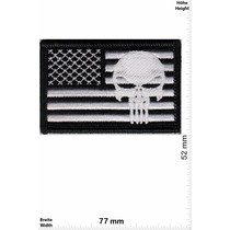 Punisher Punisher - Flag USA - Army - black white