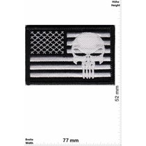 Punisher Punisher - Flagge USA - Army - schwarz weiss