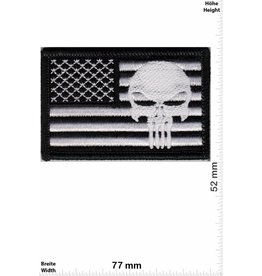 Punisher Punisher - Flagge USA - Army - schwarz weiss