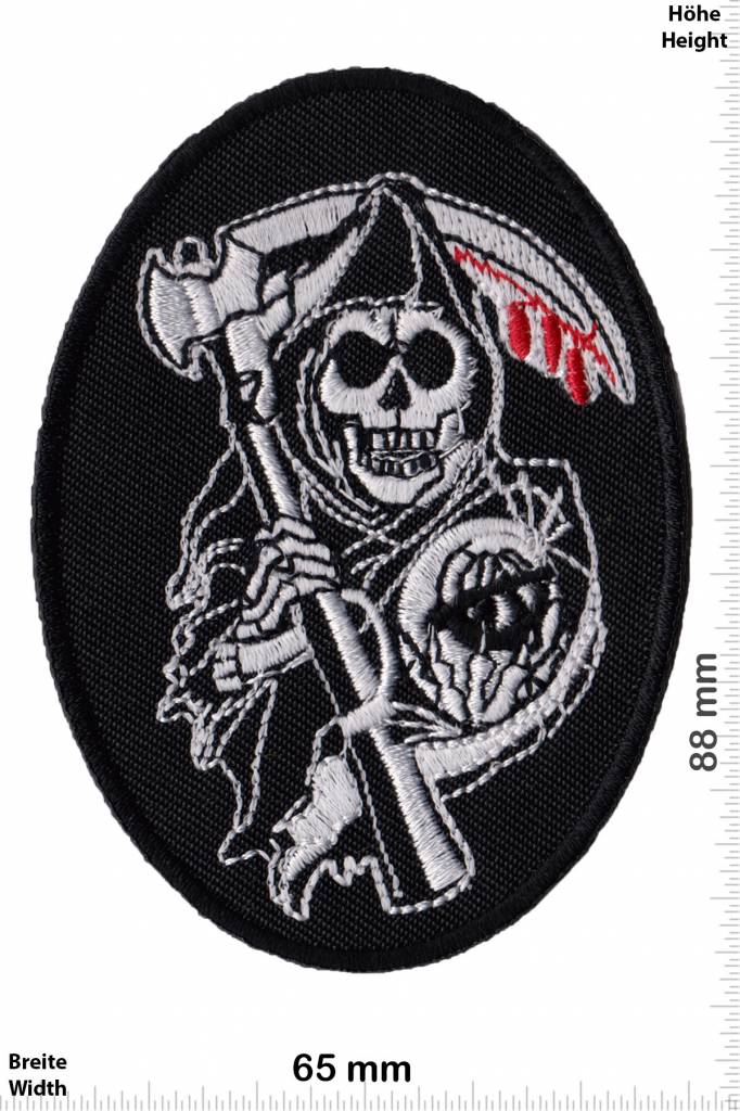 Sons of Patch Anarchy Ireland Skull Reaper motocicleta motero