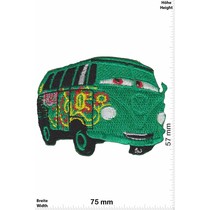 VW,Volkswagen VW Bully - VW Bus - green Flower