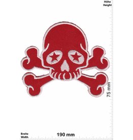 Teufel Roter Totenkopf - rot silber