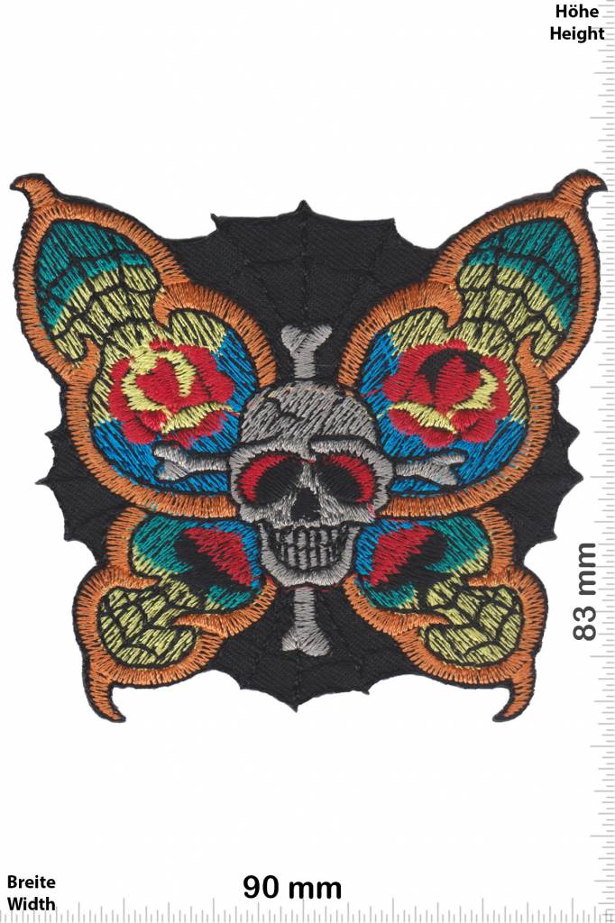 Oldschool Butterfly Skull