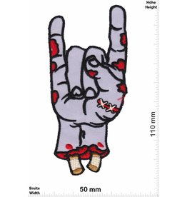 Zombie Zombie Hand - Metal Sign - Pommesgabel - grau