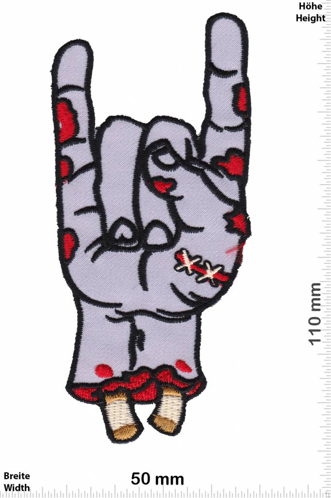 Zombie Zombie Hand - Metal Sign - grey