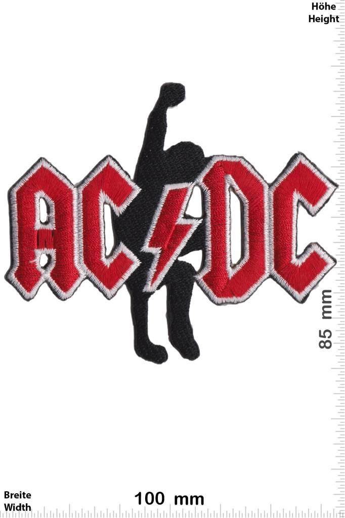 AC DC ACDC  - AC DC - with Guitar - red silver