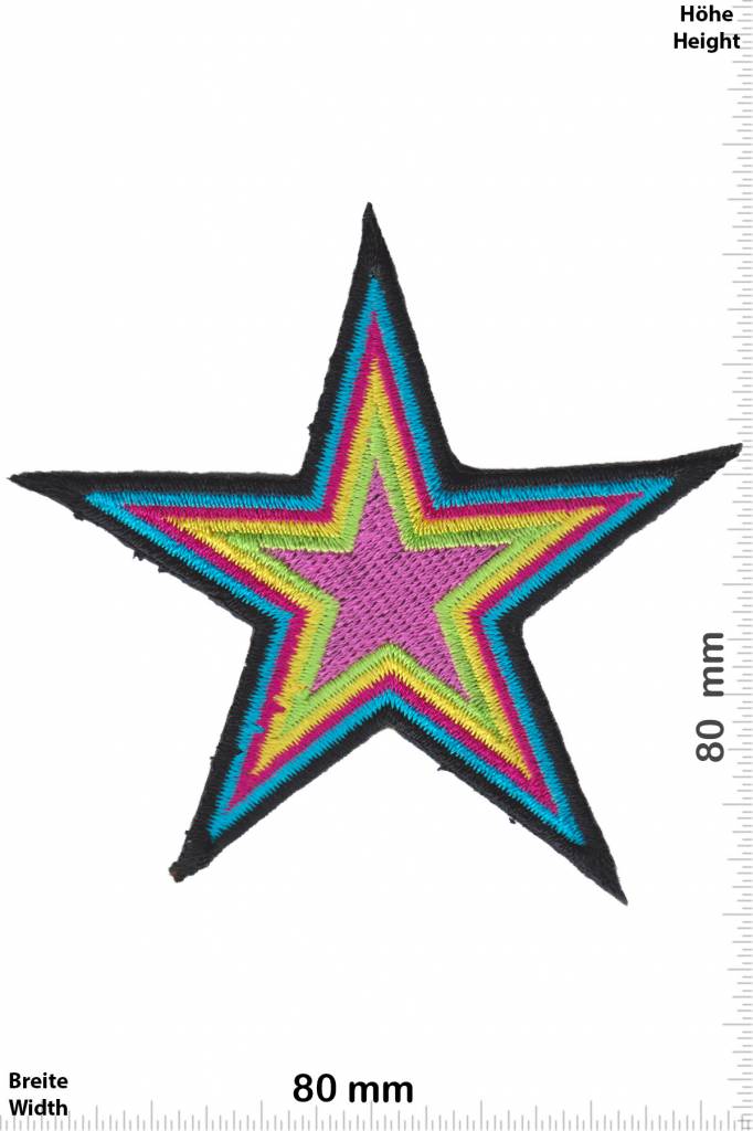 Oldschool Star - bunt - color