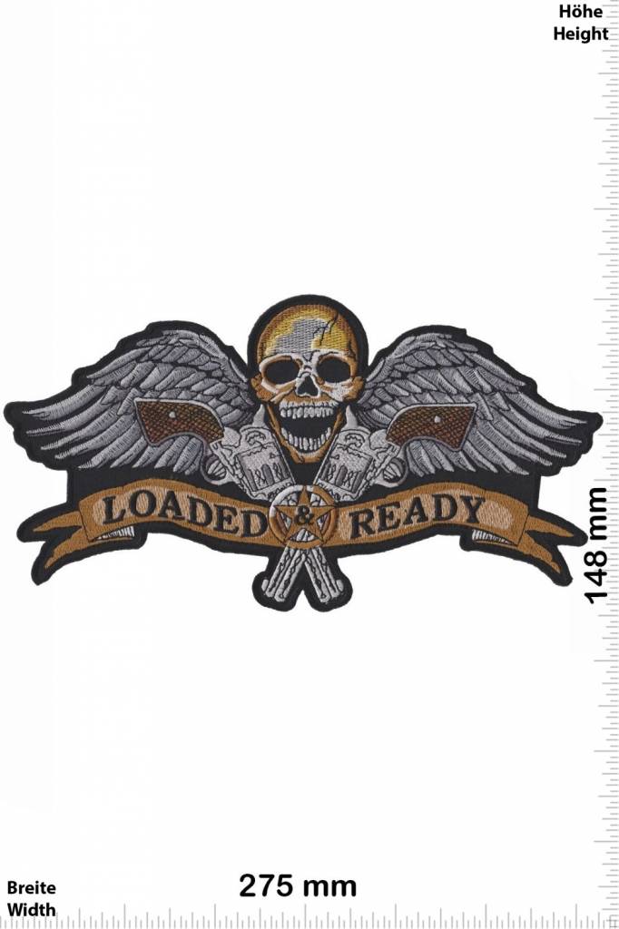 Loaded Ready  Totenkopf -  Loaded Ready - 2 Guns - Skull  - 27 cm - BIG