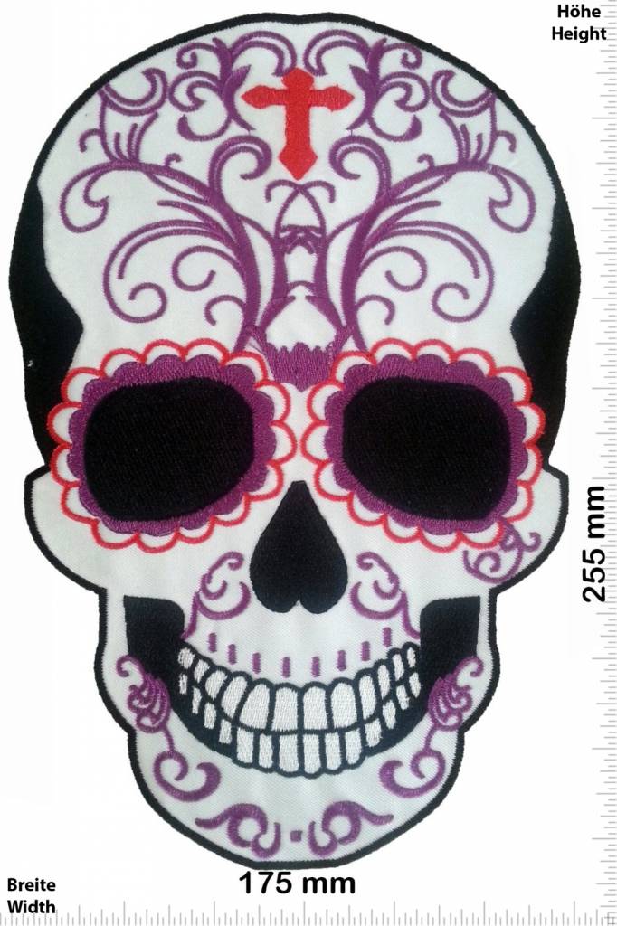 Muerto Totenkopf - Skull - weiß- weiss - Muerto - 25 cm - BIG