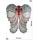 Angel Engelsflügel - Flügel - Angel - Kreuz mit Ketten - 26 cm - BIG