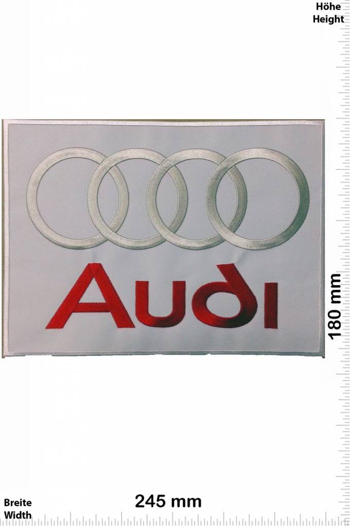 Audi Audi - silber rot weiss - silber rot weiss - 24 cm - Bigpatch  - Motorsport