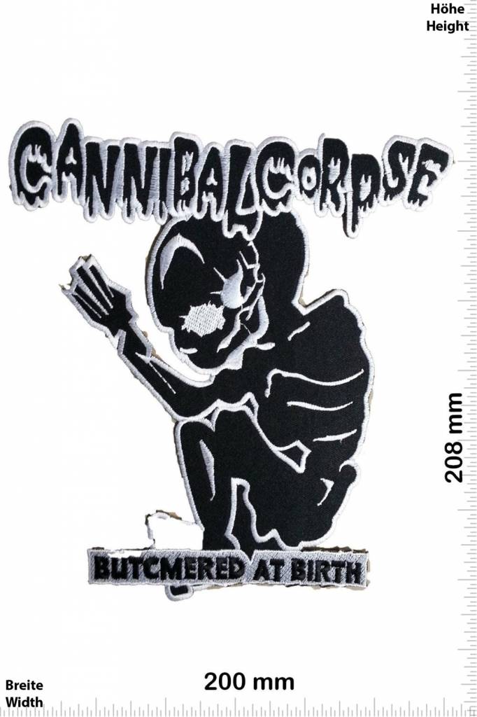 Cannibal Corpse Cannibal Corpse - BUTCMErot AT BIRTH 20 cm - BIG Kutte