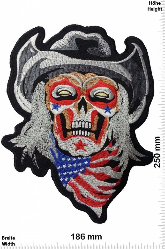 Totenkopf Skull Cowboy USA - 25 cm - BIG