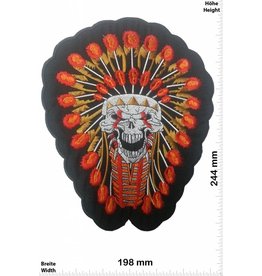 Totenkopf Skull Indian - Indian chief  - 25 cm - BIG