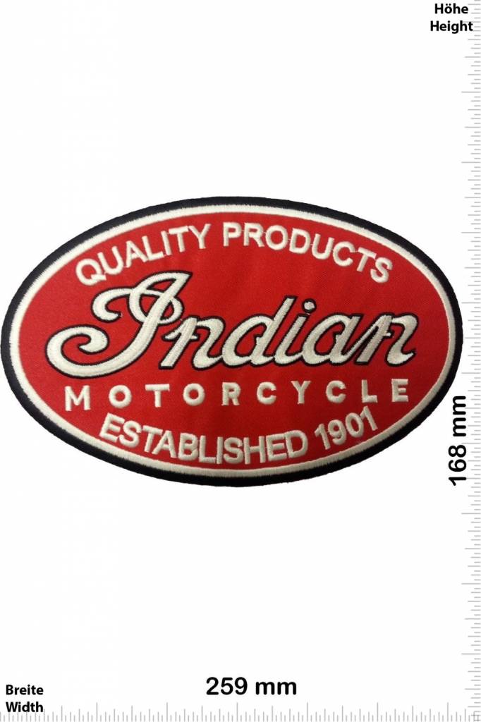 Indian Indian Motorcycle - Established 1901 - Quality Products  - 25 cm - BIG