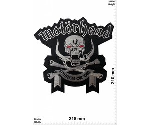 Motörhead March Or Die Cross Bones White T-Shirt, White - 7