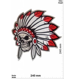 Totenkopf Skull Indian chief - 24 cm - BIG