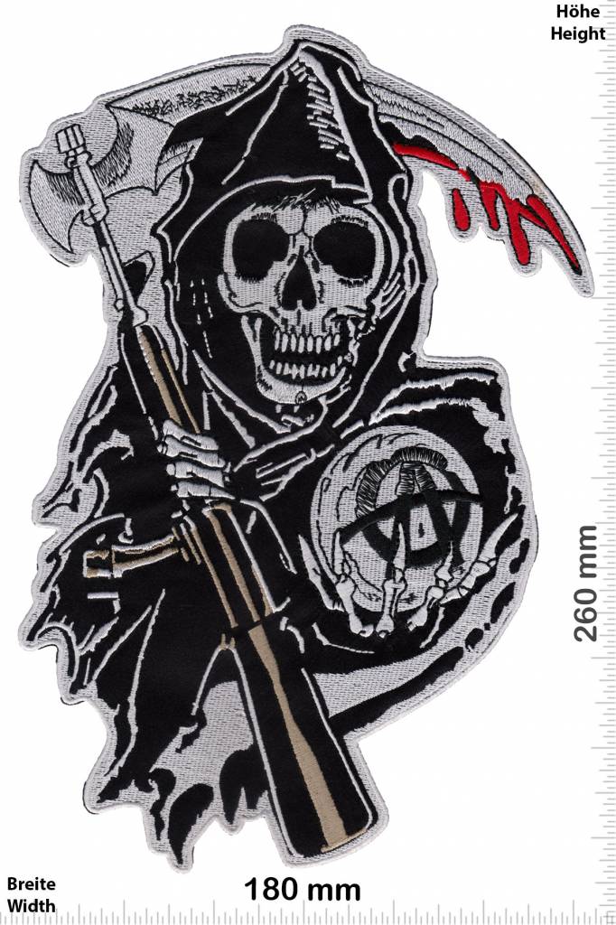 Sons of Anarchy - Patch - Back Patches - Patch Keychains Stickers -   - Biggest Patch Shop worldwide