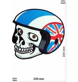 Totenkopf Skull Helmet - UK - Union Jack - Vespa - 24 cm